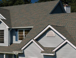 View of an asphalt roof from the front of the house